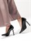Женские туфли черного цвета с акцентным каблуком - фото 19851
