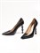Женские туфли черного цвета с акцентным каблуком - фото 19853