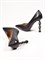 Женские туфли черного цвета с акцентным каблуком - фото 19858