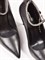 Женские черные туфли из натуральной кожи с акцентным ремешком - фото 19963