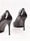 Женские черные туфли из натуральной кожи с акцентным ремешком - фото 19964