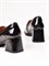 Женские туфли черного цвета из натуральной лакированной кожи - фото 20141