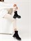 Женские демисезонные ботинки из натуральной черной замши - фото 20654