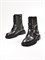 Женские зимние ботинки с пряжкой черного цвета - фото 20854