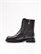 Женские зимние ботинки с пряжкой черного цвета - фото 20856