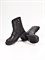 Женские зимние ботинки с пряжкой черного цвета - фото 20859