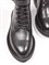 Женские зимние ботинки на шнуровке с ремешком чёрные - фото 20902