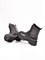 Женские зимние ботинки высокие на шнуровке чёрные - фото 20913