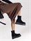 Женские зимние ботинки криперы на платформе чёрные Chewhite - фото 21241