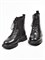 Женские зимние ботинки черного цвета на шнуровке - фото 21304