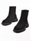 Женские зимние ботинки черного цвета на широкой подошве - фото 21383