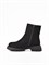 Женские зимние ботинки черного цвета на широкой подошве - фото 21385