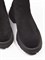 Женские зимние ботинки черного цвета на широкой подошве - фото 21386