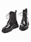 Зимние ботинки на шнуровке и натуральном мехе чёрные - фото 21511