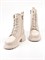 Женские зимние ботинки молочного цвета на шнуровке Chewhite - фото 21547