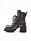 Женские зимние ботинки на платформе черного цвета - фото 21596