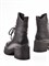 Женские зимние ботинки на платформе черного цвета - фото 21598