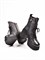 Женские зимние ботинки на платформе черного цвета - фото 21599
