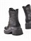 Женские зимние ботинки черного цвета с высокой шнуровкой - фото 21753