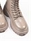 Женские зимние ботинки бежевого цвета на высокой шнуровке - фото 21775