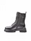 Женские зимние ботинки на высокой шнуровке черного цвета - фото 21780