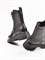 Женские зимние ботинки на высокой шнуровке черного цвета - фото 21782