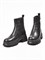 Женские зимние ботинки черного цвета на многослойной подошве - фото 21798