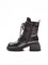 Женские зимние ботинки на шнуровке и молнии чёрные - фото 22240