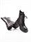Женские зимние ботинки на шнуровке и молнии чёрные - фото 22243