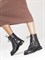 Женские зимние ботинки с пряжкой черного цвета - фото 22308