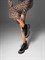 Женские демисезонные ботинки черного цвета с анималистичным принтом - фото 23548