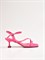 Женские босоножки цвета фуксии на каблуке kitten heel - фото 25022