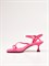 Женские босоножки цвета фуксии на каблуке kitten heel - фото 25023