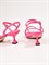 Женские босоножки цвета фуксии на каблуке kitten heel - фото 25025