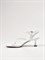 Женские босоножки белого цвета на каблуке kitten heel - фото 25052
