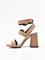 Женские босоножки бежевого цвета на каблуке Chewhite - фото 26432
