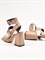 Женские босоножки бежевого цвета на каблуке Chewhite - фото 26434