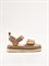 Женские сандалии цвета хаки на липучках Chewhite - фото 26811