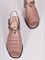Пыльно-розовые босоножки из натуральной кожи на каблуке - фото 5057