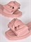 Стильные сабо из розовой натуральной кожи с бантом - фото 5450