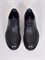 Кожаные туфли чёрного цвета на невысоком каблуке - фото 5787