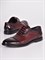 Кожаные туфли бордового оттенка на шнуровке - фото 5803