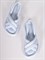 Голубые сандалии из натуральной кожи с дутыми ремешками - фото 5894