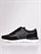 Чёрные кроссовки из комбинированного материала на шнуровке - фото 5941