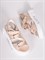 Кожаные сандалии бежевого цвета с регулирующими застёжками - фото 6191