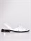 Белые сандалии из натуральной кожи с переплетёнными ремешками на союзке - фото 6385