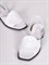 Белые сандалии из натуральной кожи с переплетёнными ремешками на союзке - фото 6389