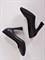 Кожаные туфли чёрного цвета на высоком каблуке - фото 6484