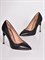 Чёрные кожаные туфли классического стиля на шпильке - фото 6567