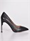 Чёрные кожаные туфли классического стиля на шпильке - фото 6568